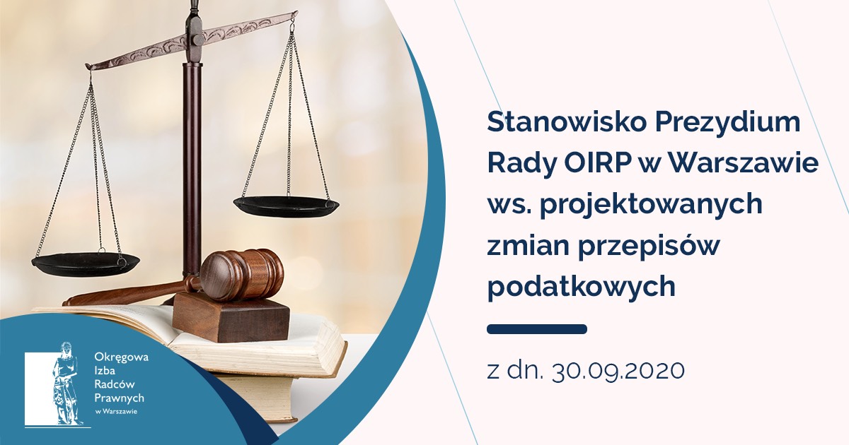 Stanowisko Prezydium Rady Okręgowej Izby Radców Prawnych W Warszawie Z